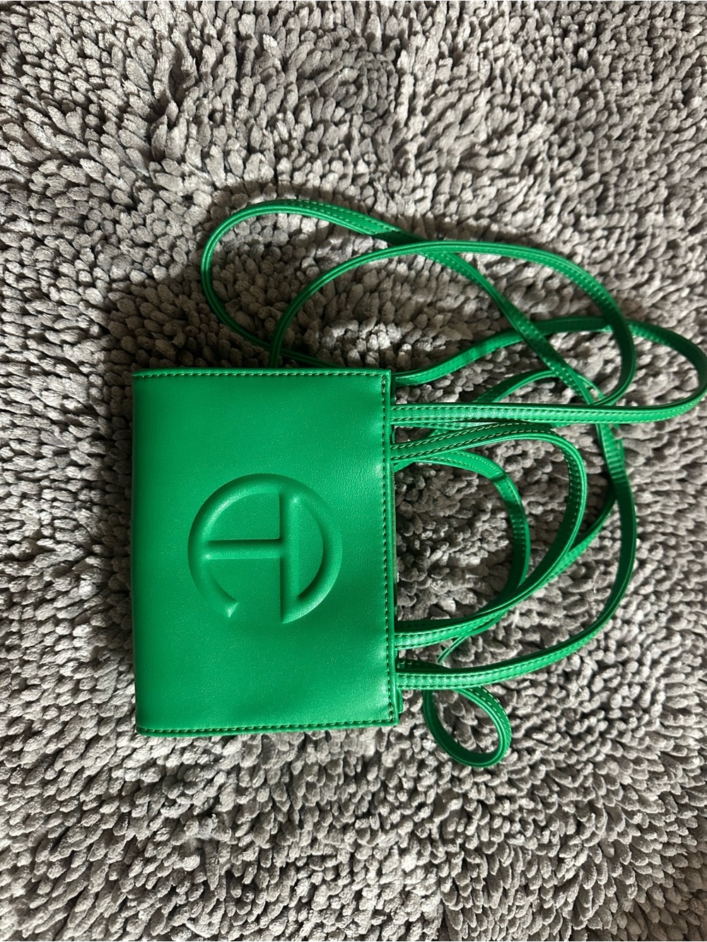 Telfar Green Embossed Mini Crossbody